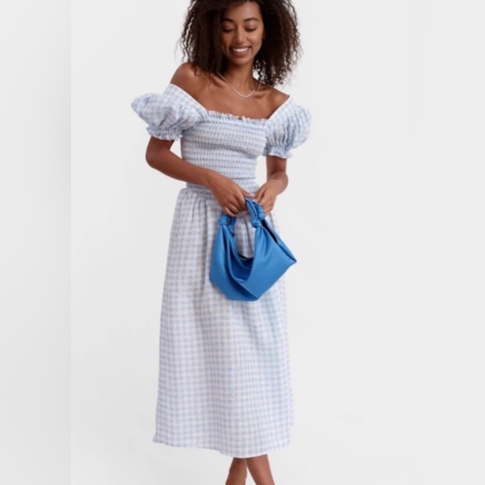 NWT Belle Linen Sleeper gingham dress